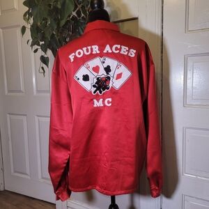 MNML Red Four Aces Men's Vtg Style Jacket